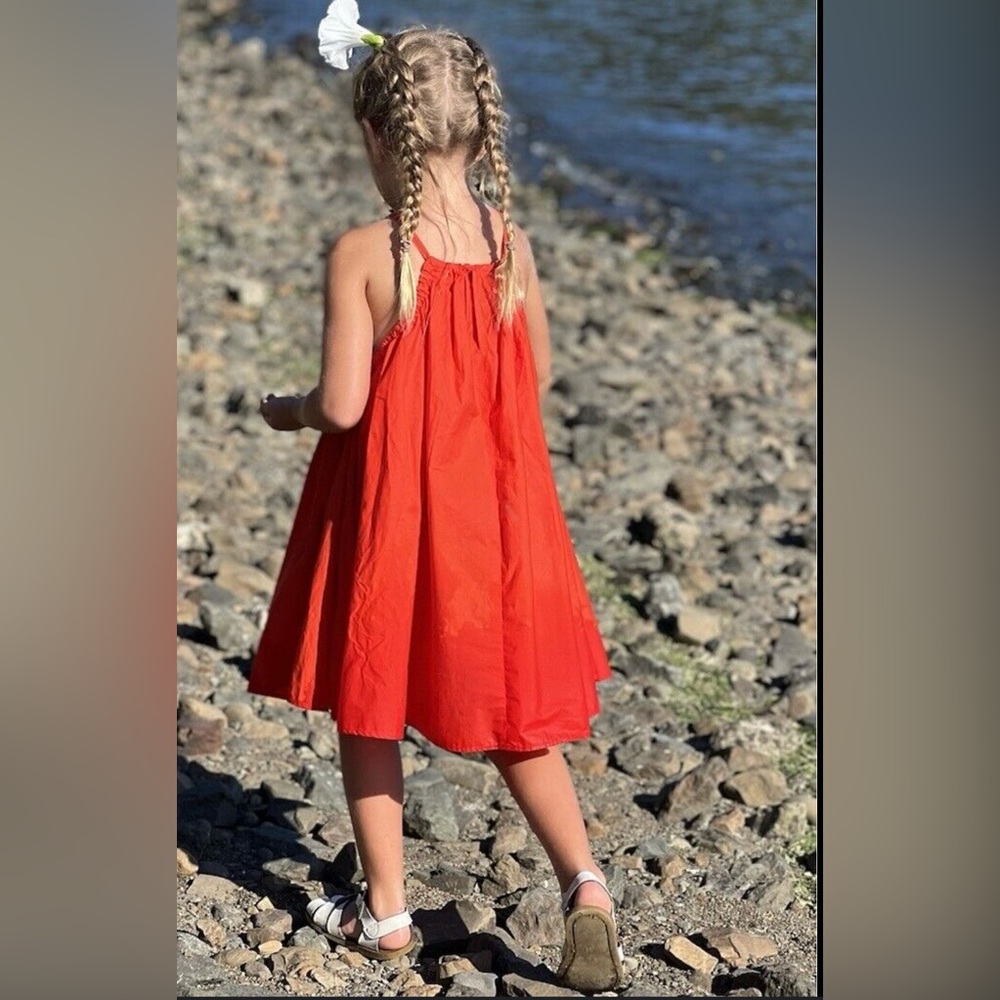Zara kids Size 8 Red Sleeveless Halter Sundress Casual